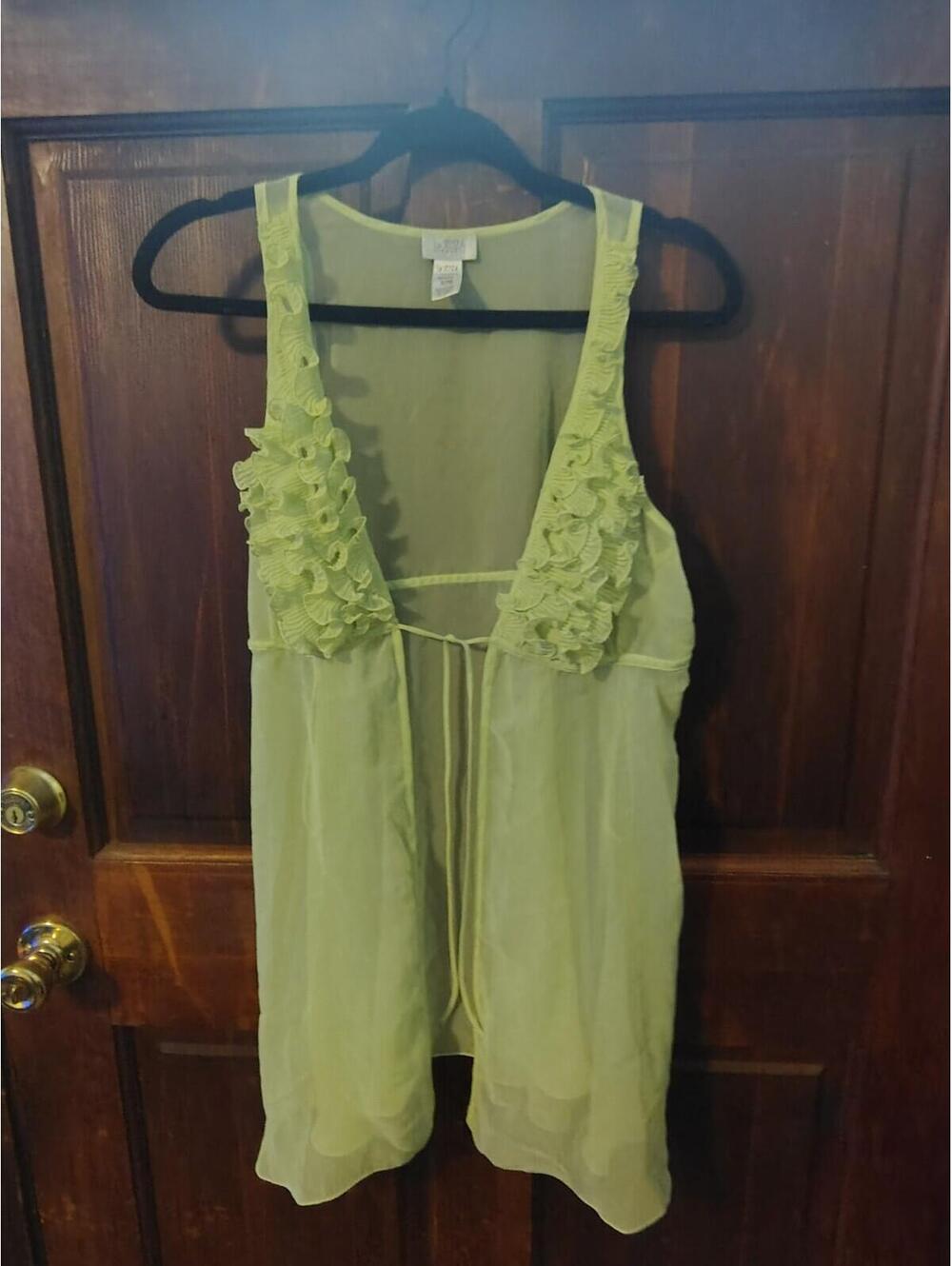La SENZA Intimates & Sleepwear Vintage Y2k La Senza Light Green Sheer Ruffled...